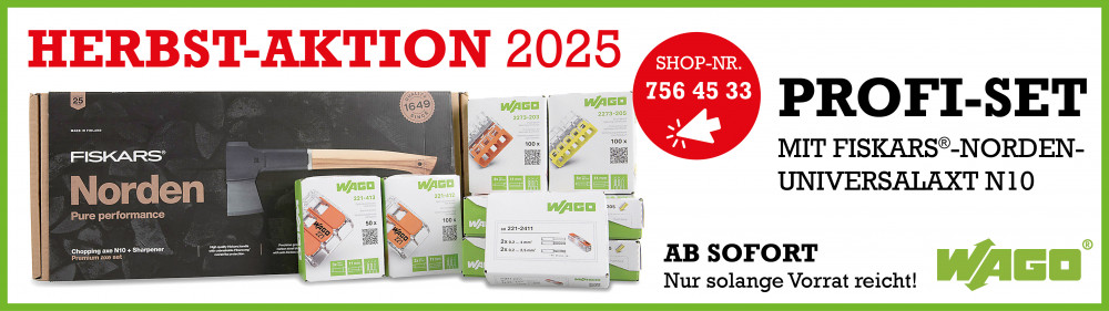 WAGO-Herbst-Aktion mit Axt